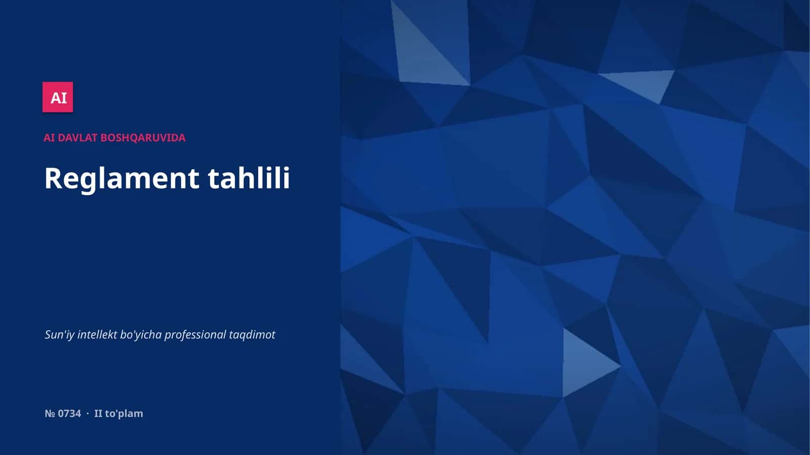 AI DAVLAT BOSHQARUVIDA Reglament tahlili 1