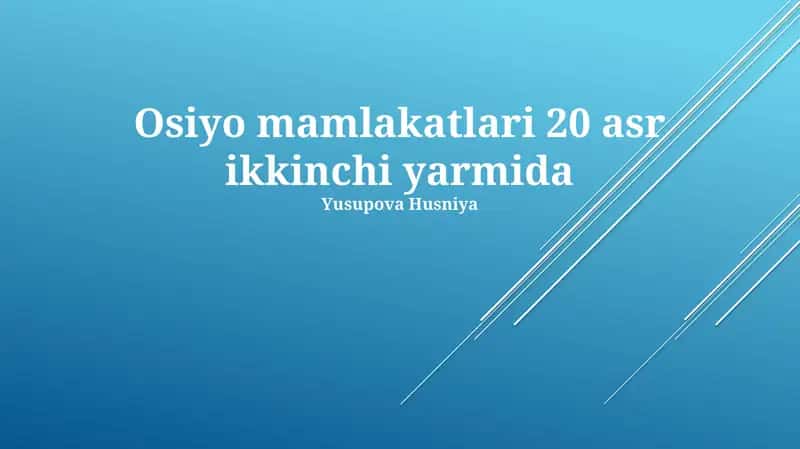 Марказий Осиёдаги миллатчилик ва мустақиллик ҳаракатлари 1