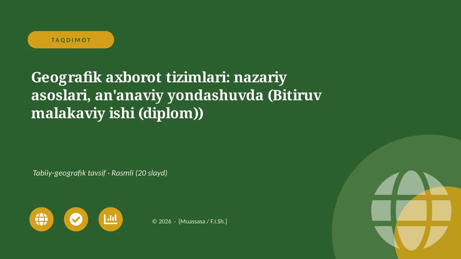 Geografik axborot tizimlari: nazariy asoslari 1