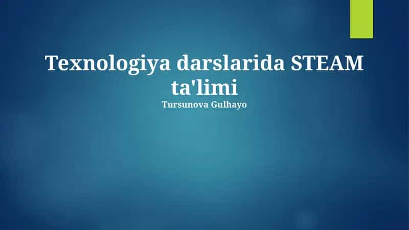 STEAM Ta'limini Amalga Oshirish Strategiyalari 1
