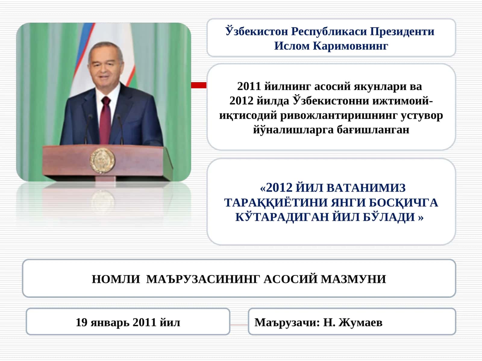 НОМЛИ МАЪРУЗАСИНИНГ АСОСИЙ МАЗМУНИ 1