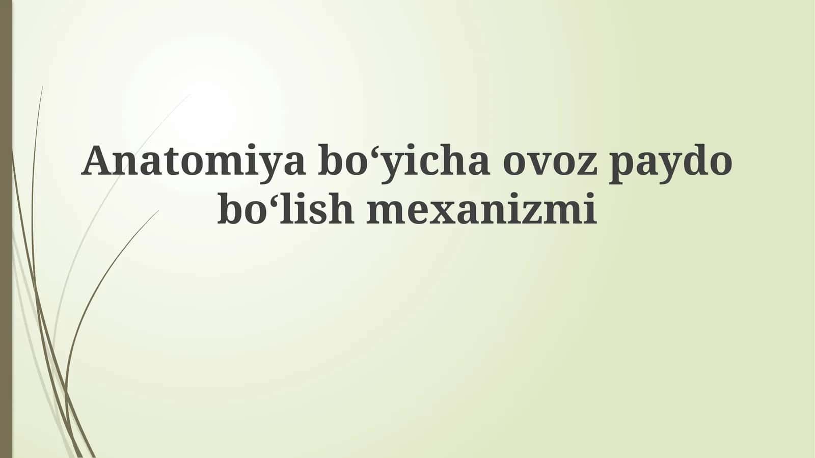 Anatomiyaboʻyichaovozpaydoboʻlishmexanizmi 1