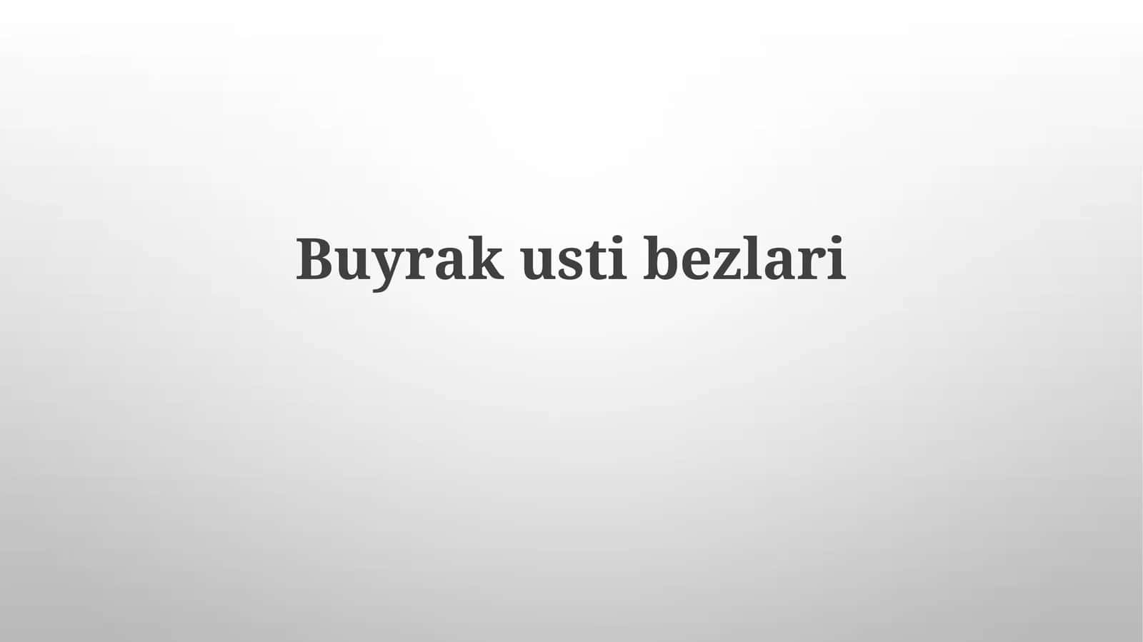 Buyrak Usti Bezi Gormonlari va Ularning Vazifalari 1