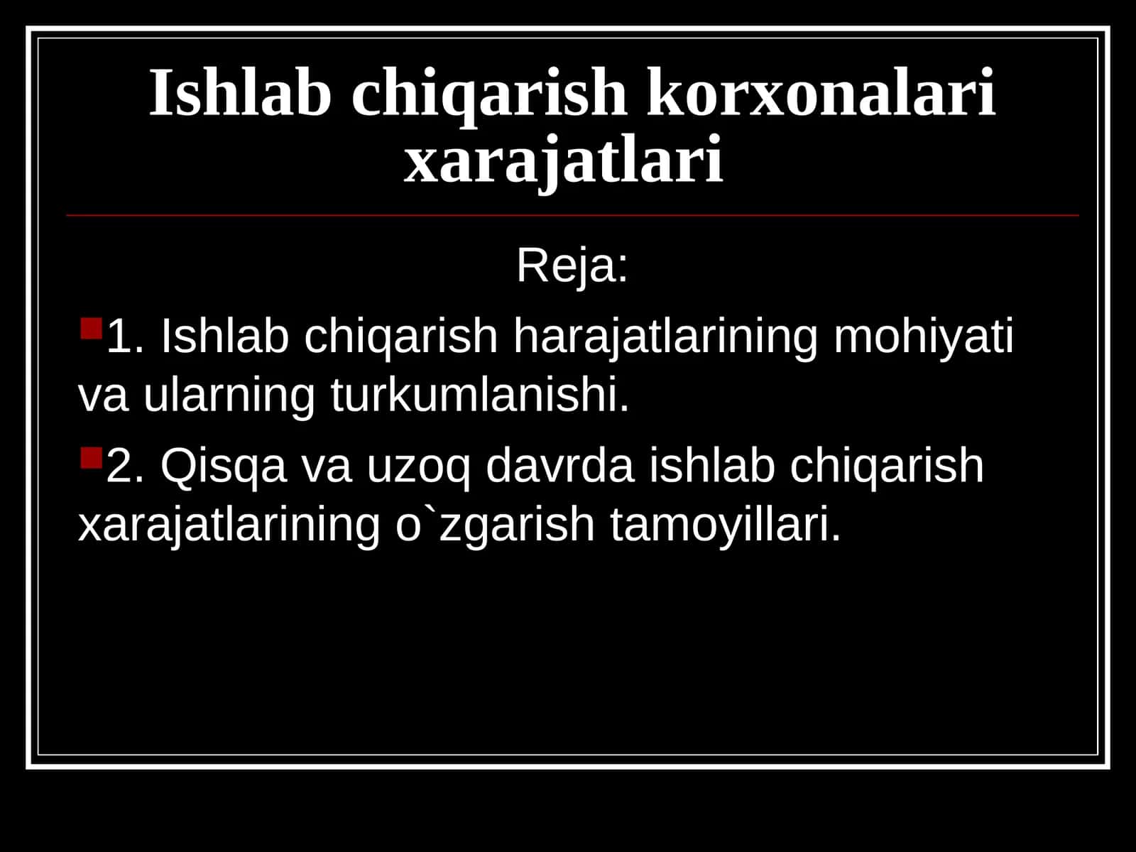 Ishlаb chiqаrish korxonalari хаrаjаtlаri 1