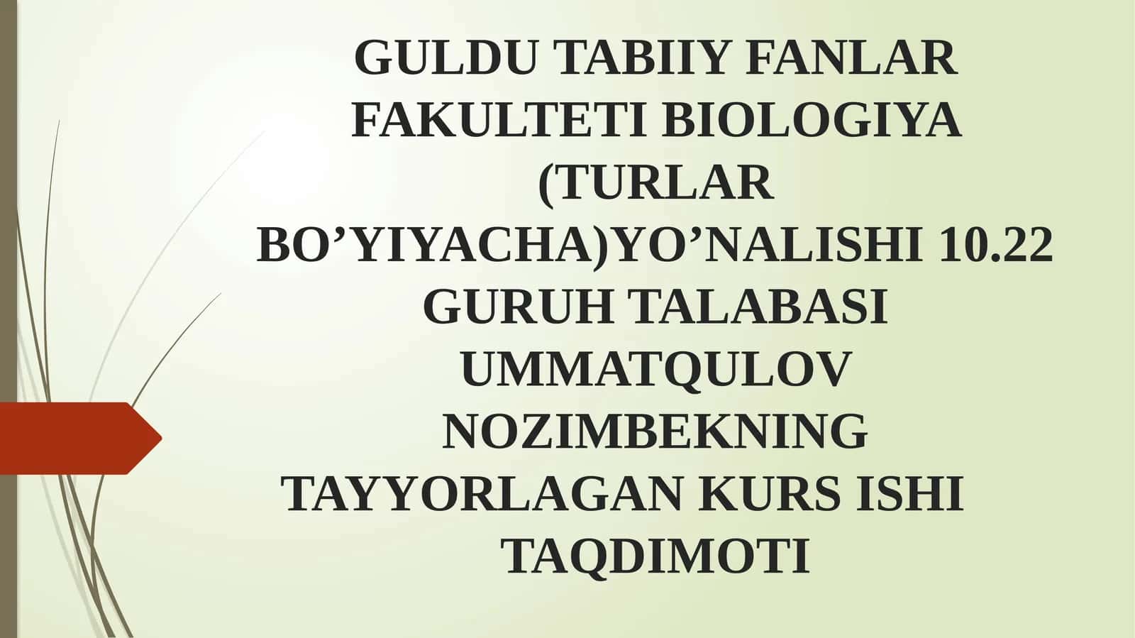 O’ZBEKISTON DATARQALGAN NOYOB VA SONIKAMAYIB BORAYOTGAN QUSHLAR VA ULARNI MUHOFAZA QILISH 1