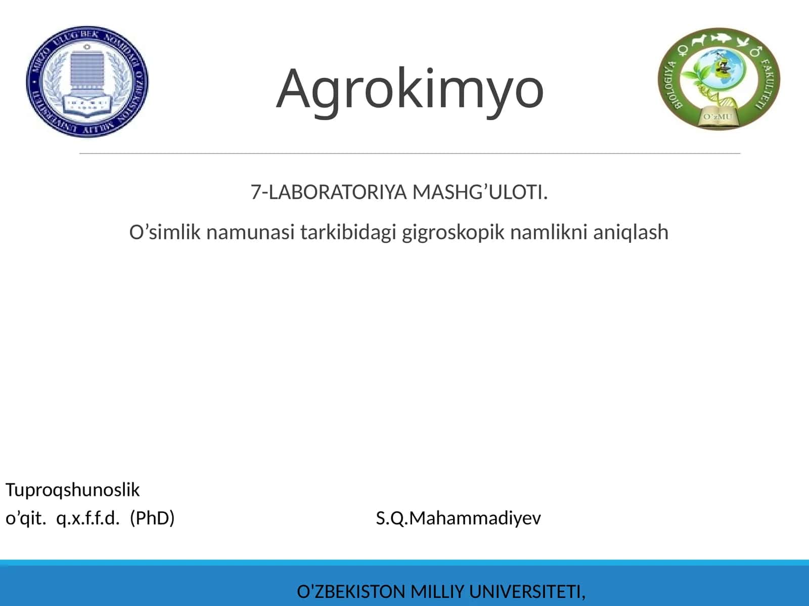 Agrokimyo 1