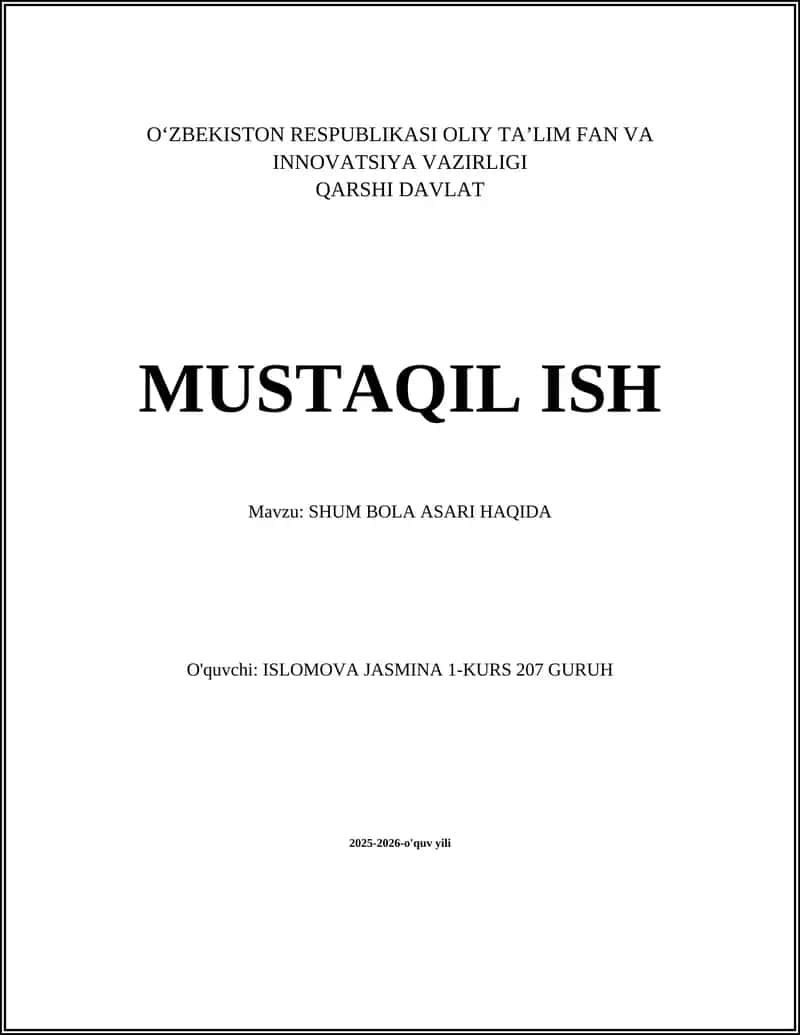 SHUM BOLA ASARI HAQIDA 1