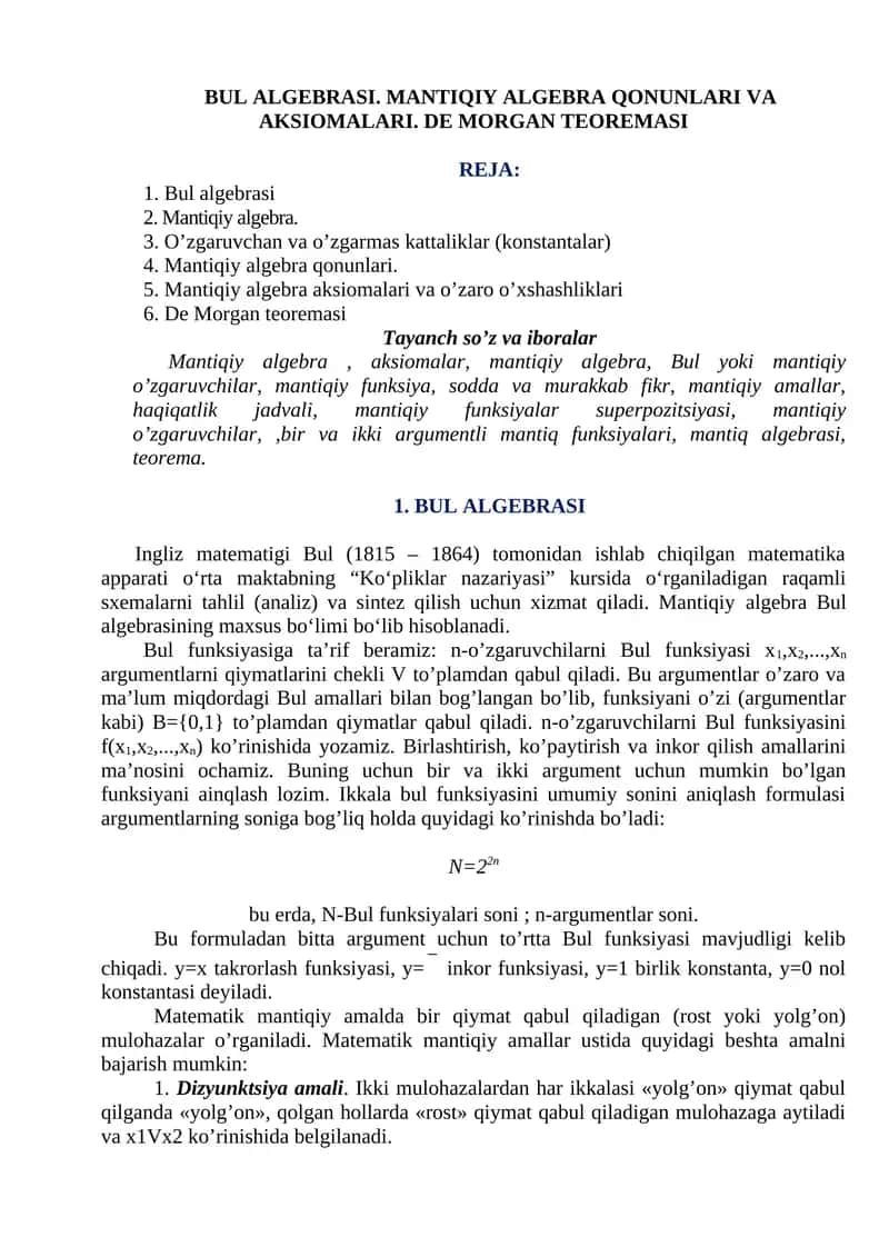 BUL ALGEBRASI 1