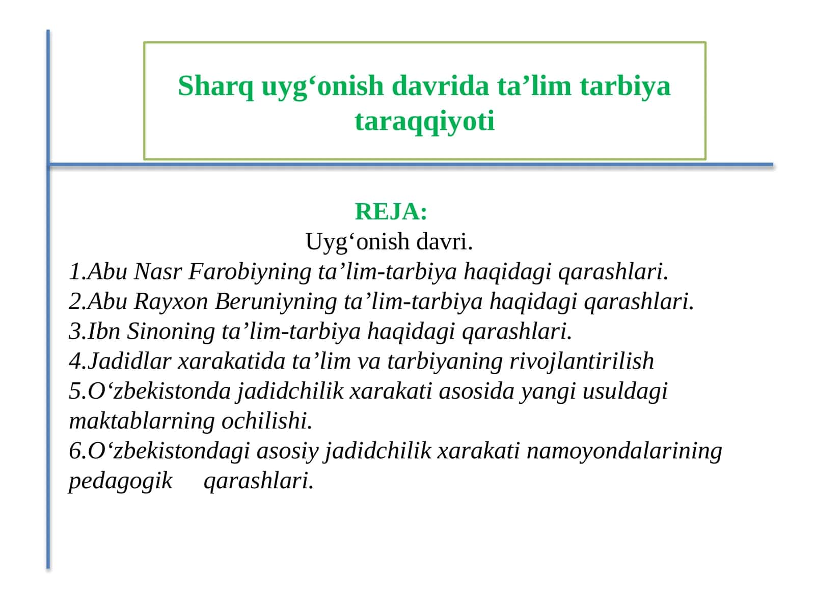 Sharquygʻonish davrida ta'lim-tarbiya 1