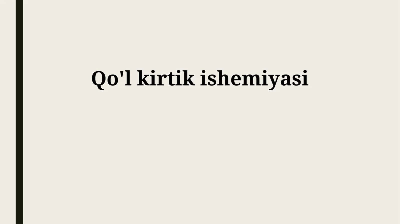 Qo'l kirtik ishemiyasi 1