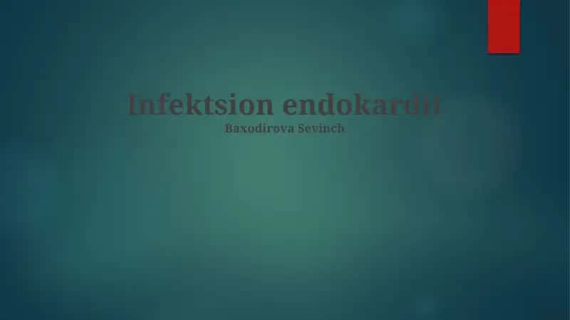 Infektsion endokardit