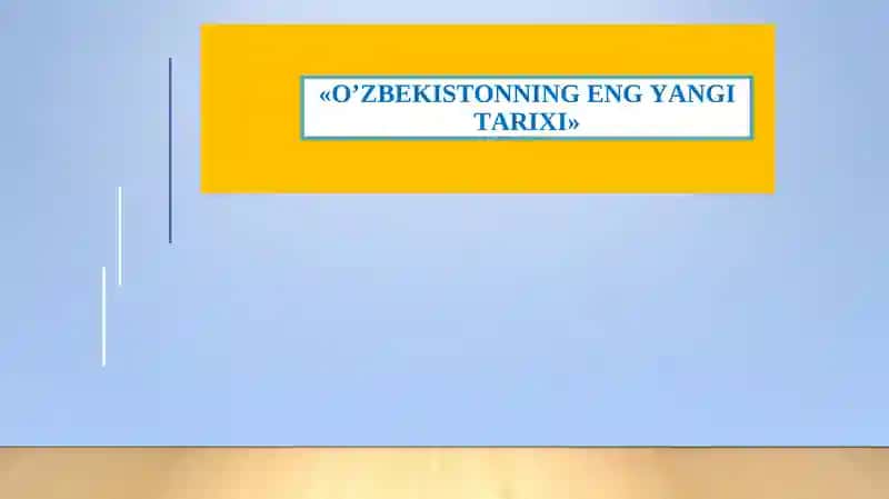 Mustaqil O‘zbekiston Respublikasi tashkil topishining tarixiy ahamiyati. O‘zbekistonda demokratik, fuqarolik jamiyati asoslarining shakllanishi, amalga oshirilgan siyosiy islohotlar
