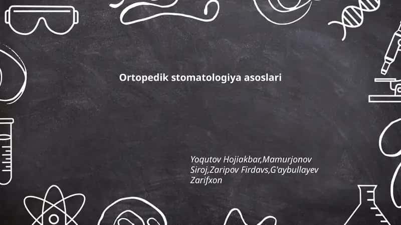 Ortopedik stomatologiya asoslari 1