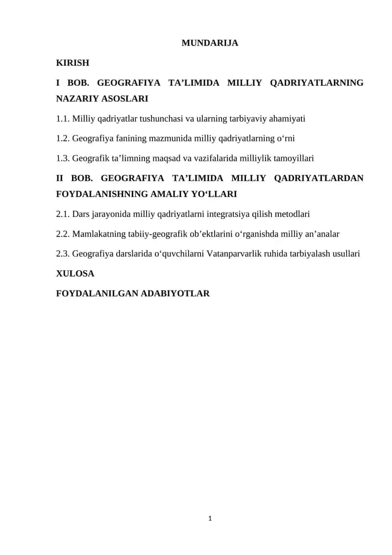 GEOGRAFIYA TA’LIMIDA MILLIY QADRIYATLARNING NAZARIY ASOSLARI 1