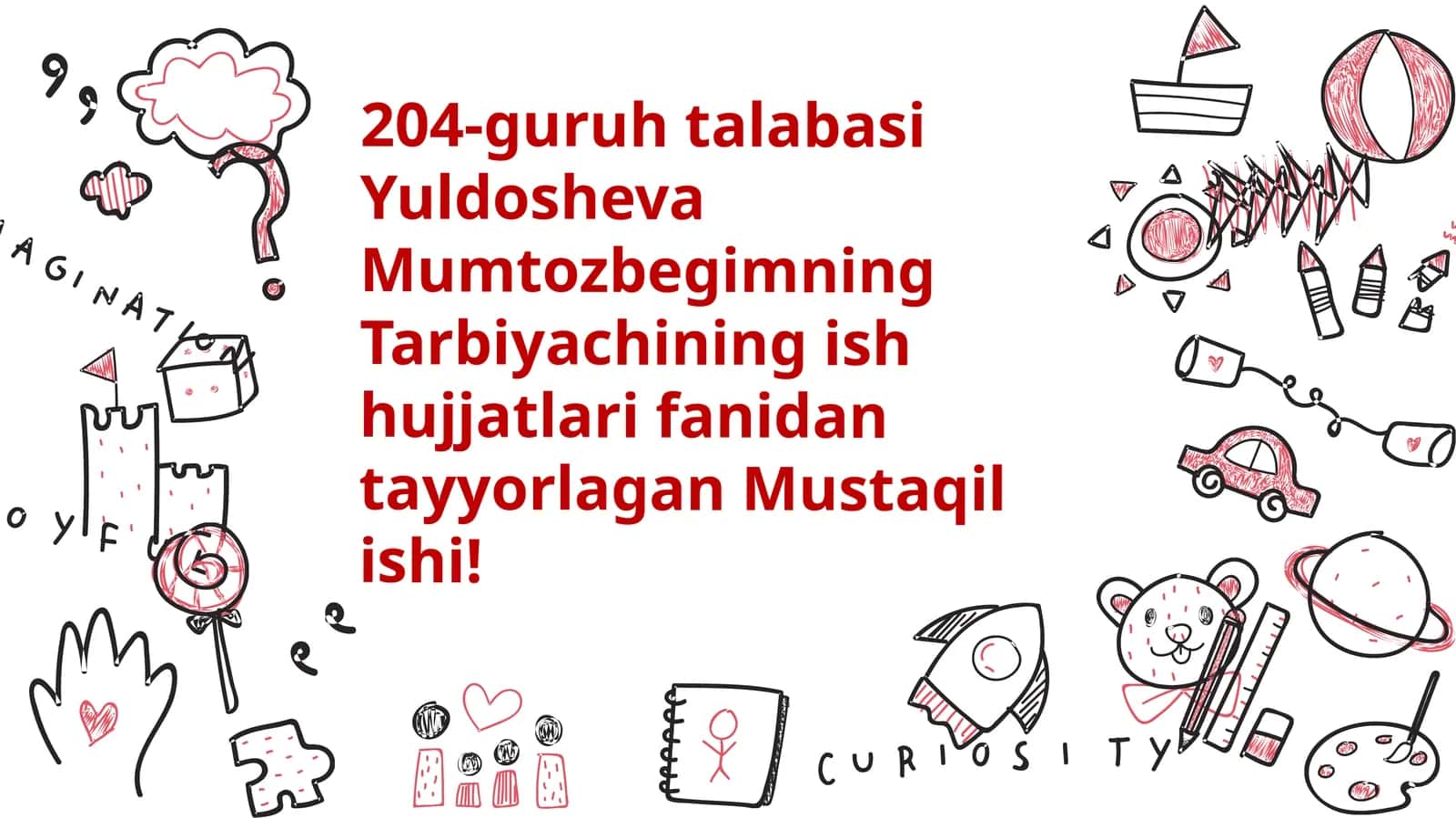 Yuldosheva Mumtozbegimning Tarbiyachining Ish Hujjatlari 1