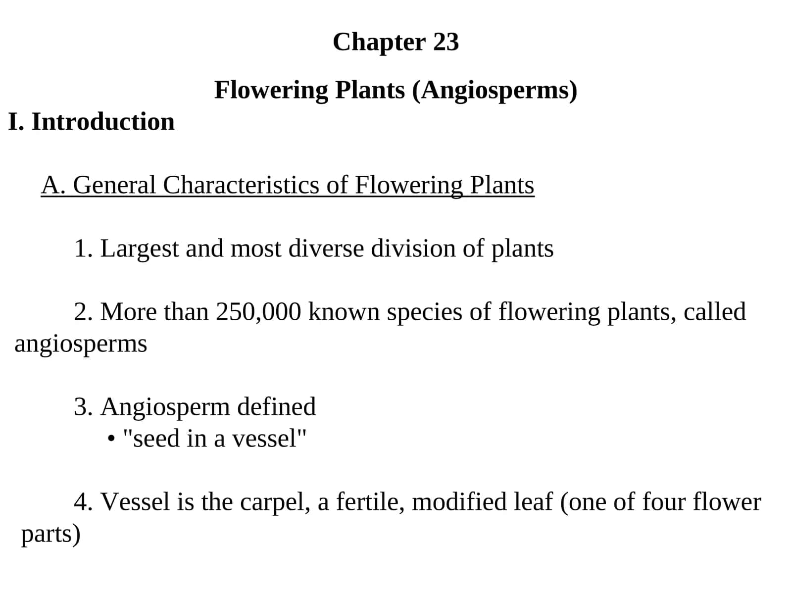 Angiosperms 1