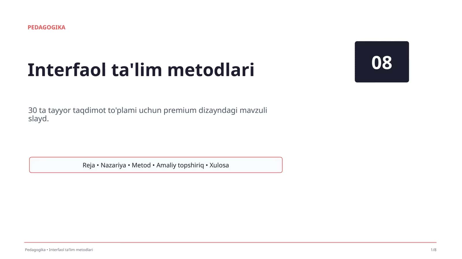 Interfaol ta'lim metodlari 1