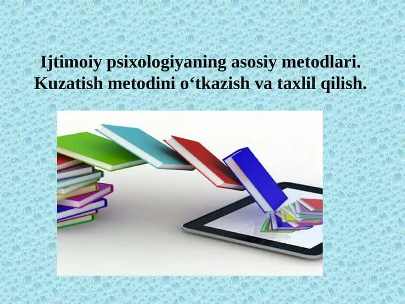 Ijtimoiypsikologiyada kuzatish metodlari 1