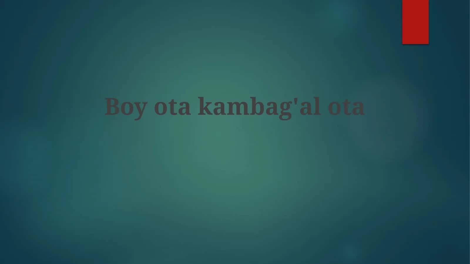 Boyotakambag'alota 1