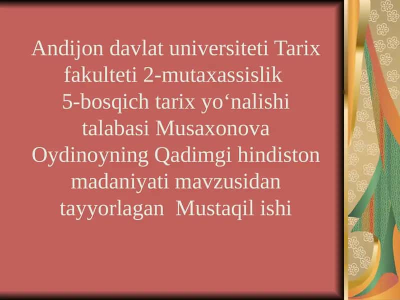 Qadimgi Hindiston madaniyati 1