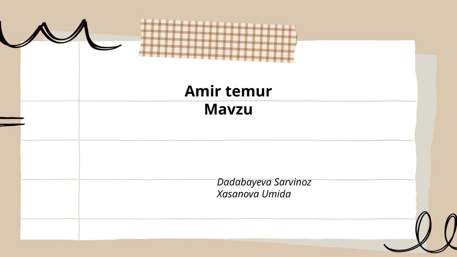 Amir Temurning hayoti va biografiyasi 1