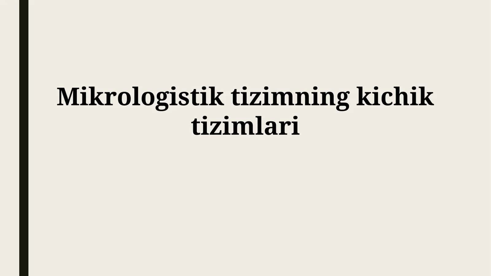 Mikrologistik tizimning kichik tizimlari 1