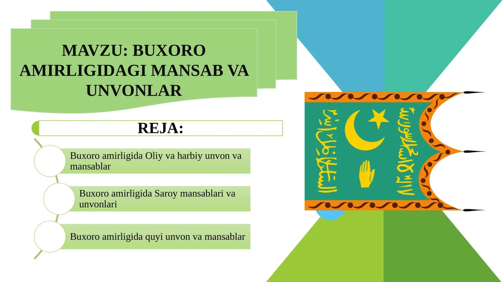 BUXORO AMIRLIGIDAGI MANSAB VA UNVONLAR 1