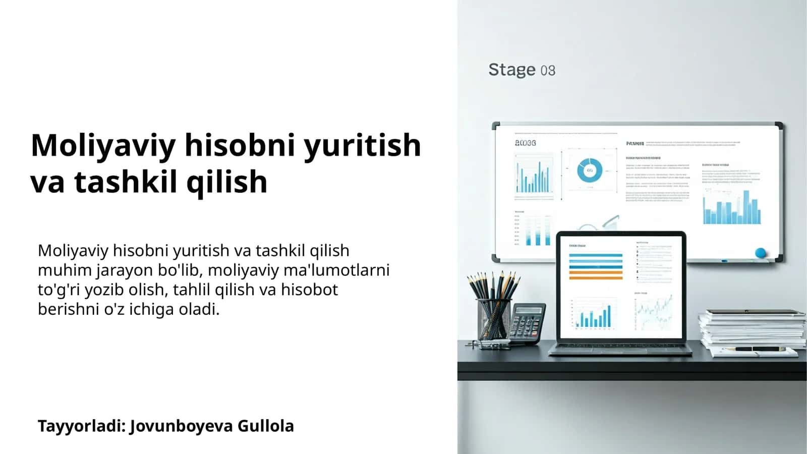 Moliyaviy hisobni yuritish va tashkil qilish 1