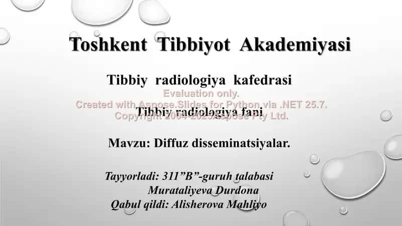 Diffuz disseminatsiyalar 1