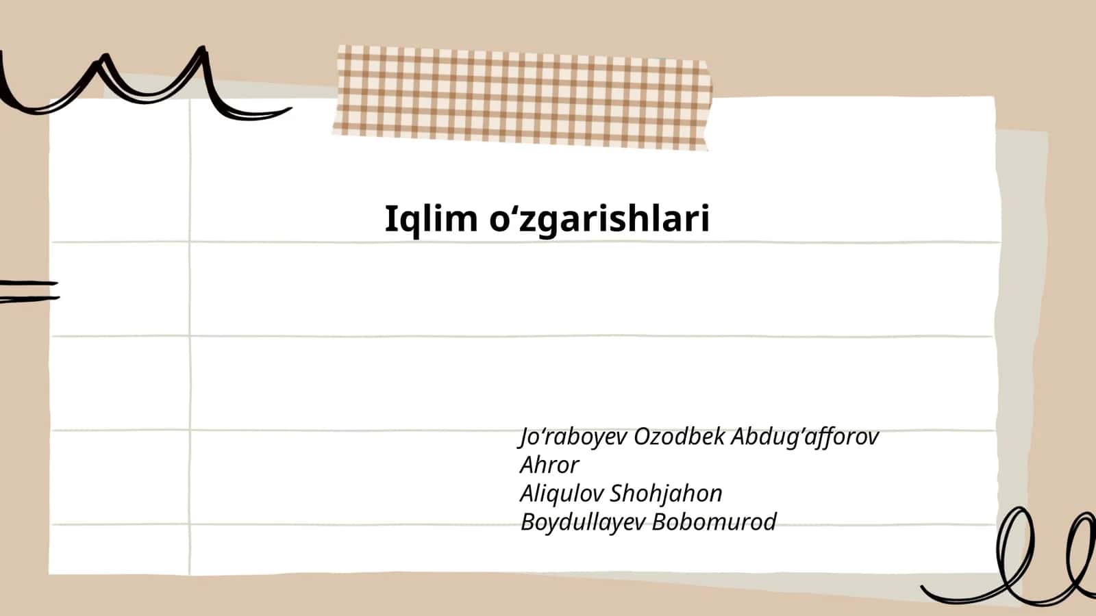 Iqlim oʻzgarishlari 1