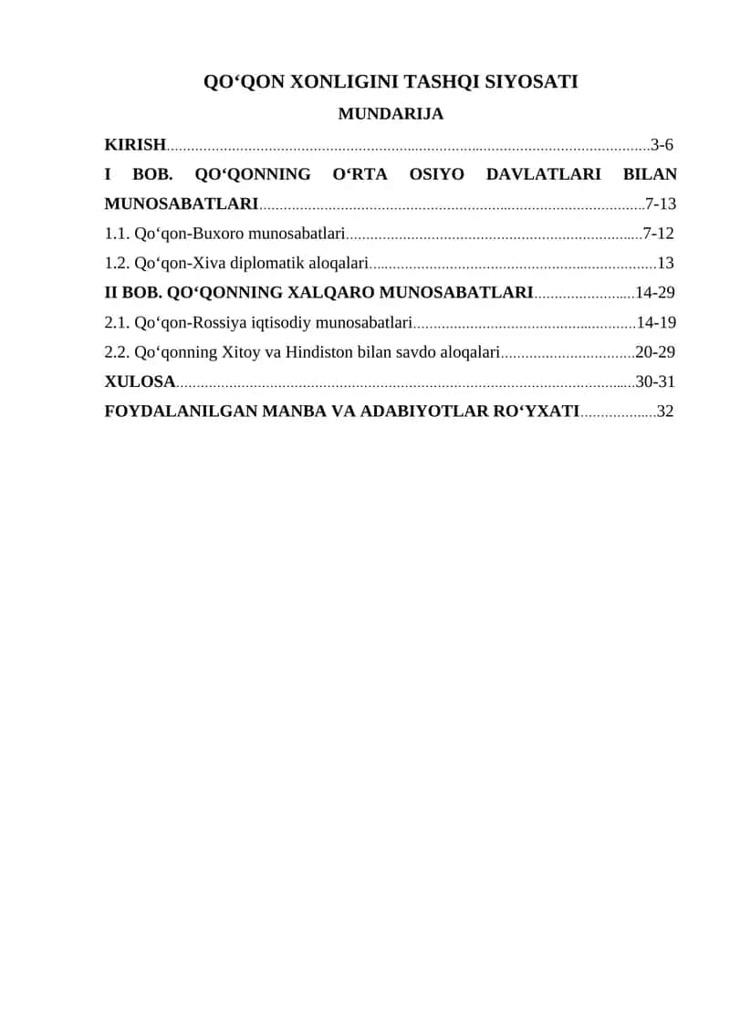 QO‘QON XONLIGINI TASHQI SIYOSATI 1