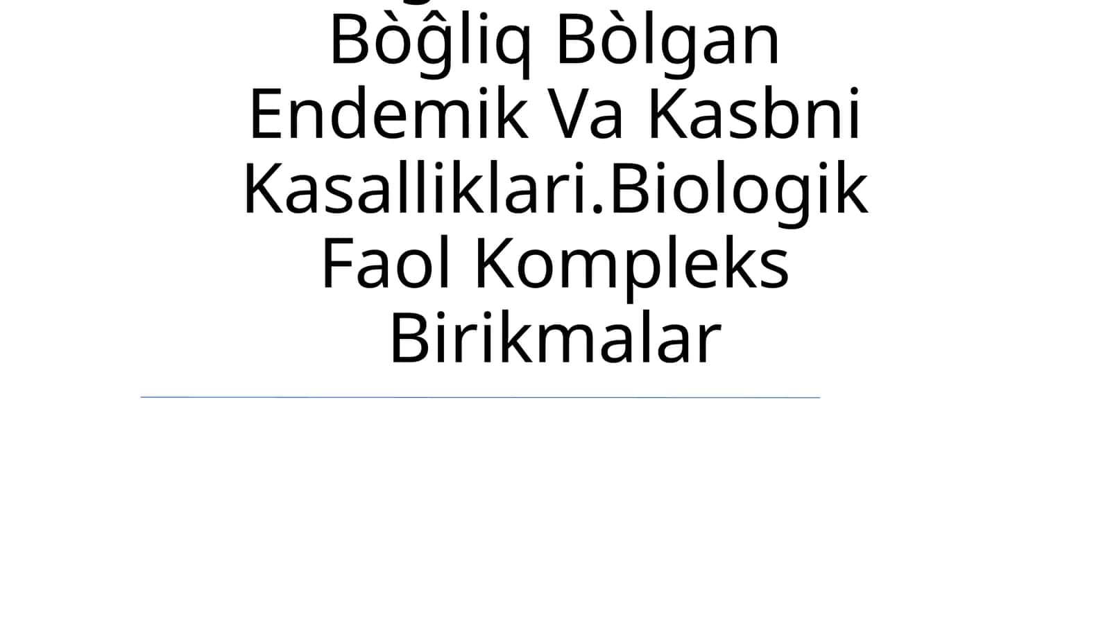 Biogen Elementlar Konsentratsiyasi Òzgarishi Bilan Bòĝliq Bòlgan Endemik Va Kasbni Kasalliklari 1