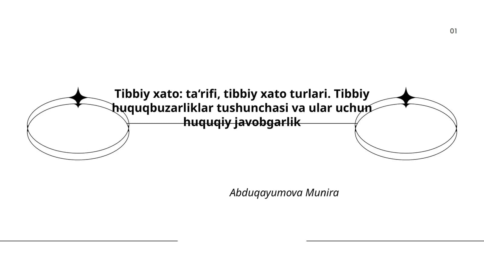 Tibbiy xato: ta‘rifi, tibbiy xato turlari. Tibbiy huquqbuzarliklar tushunchasi va ular uchun huquqiy javobgarlik 1
