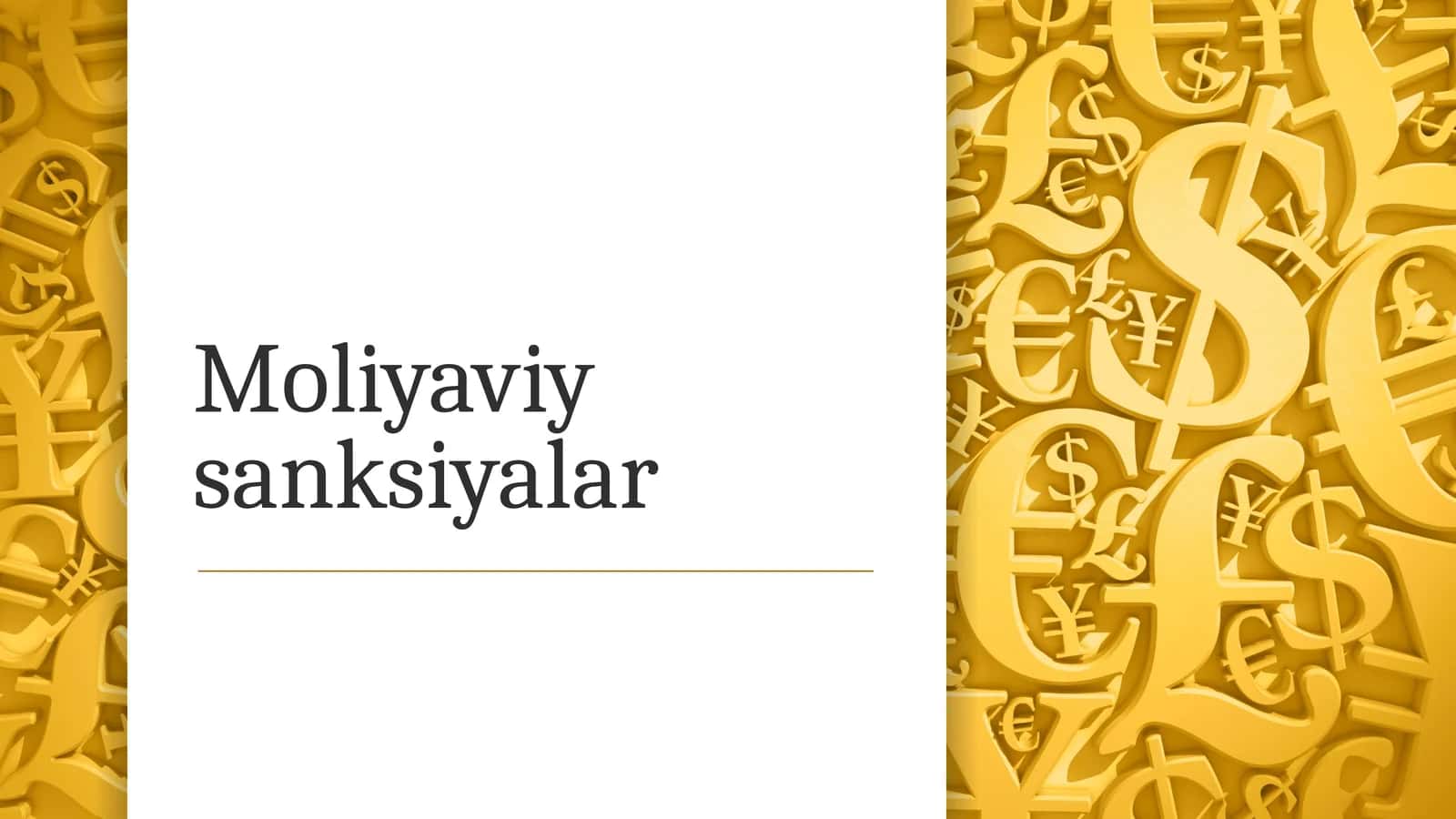 Moliyaviy sanksiyalar 1