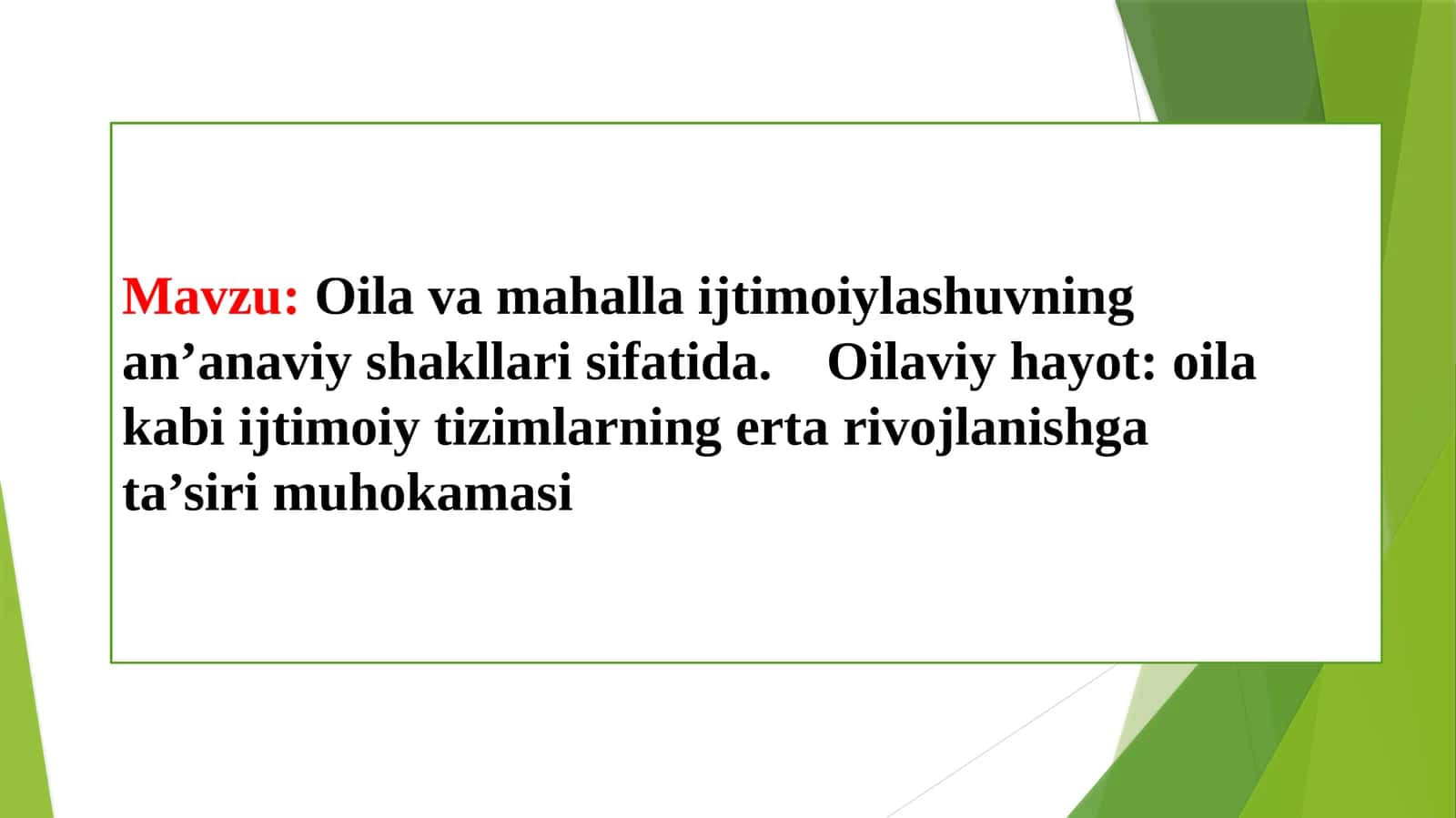 Oilava mahallaijtimoiylash 1