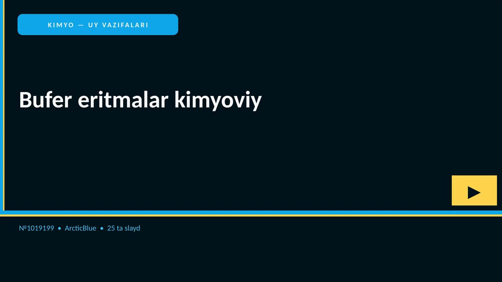KIMYO — UY VAZIFALARI 1