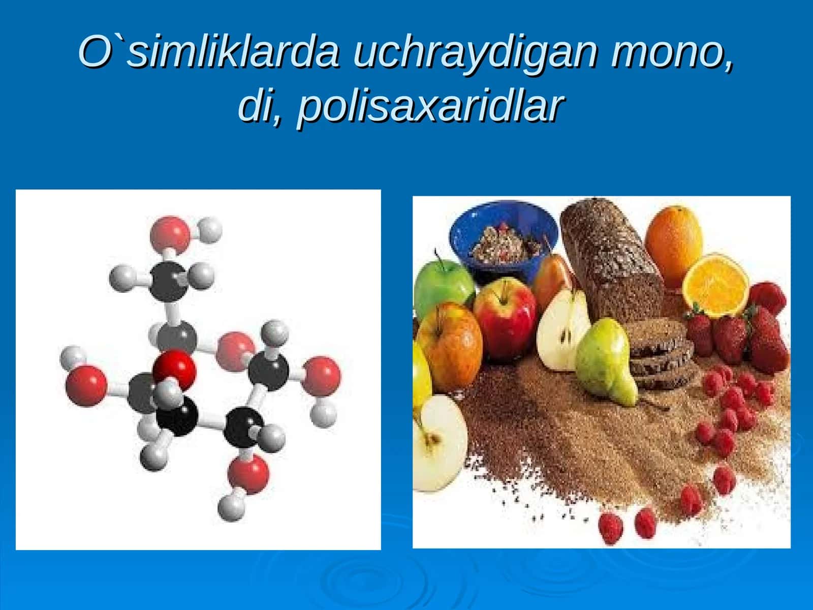 O`simliklarda uchraydigan mono, di, polisaxaridlar 1