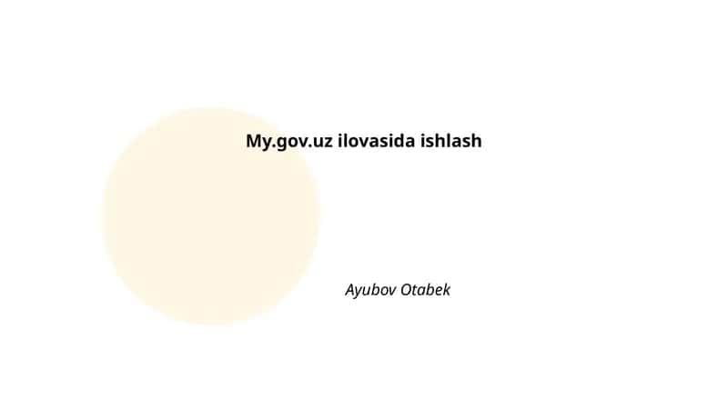 My.gov.uz ilovasida ishlash 1