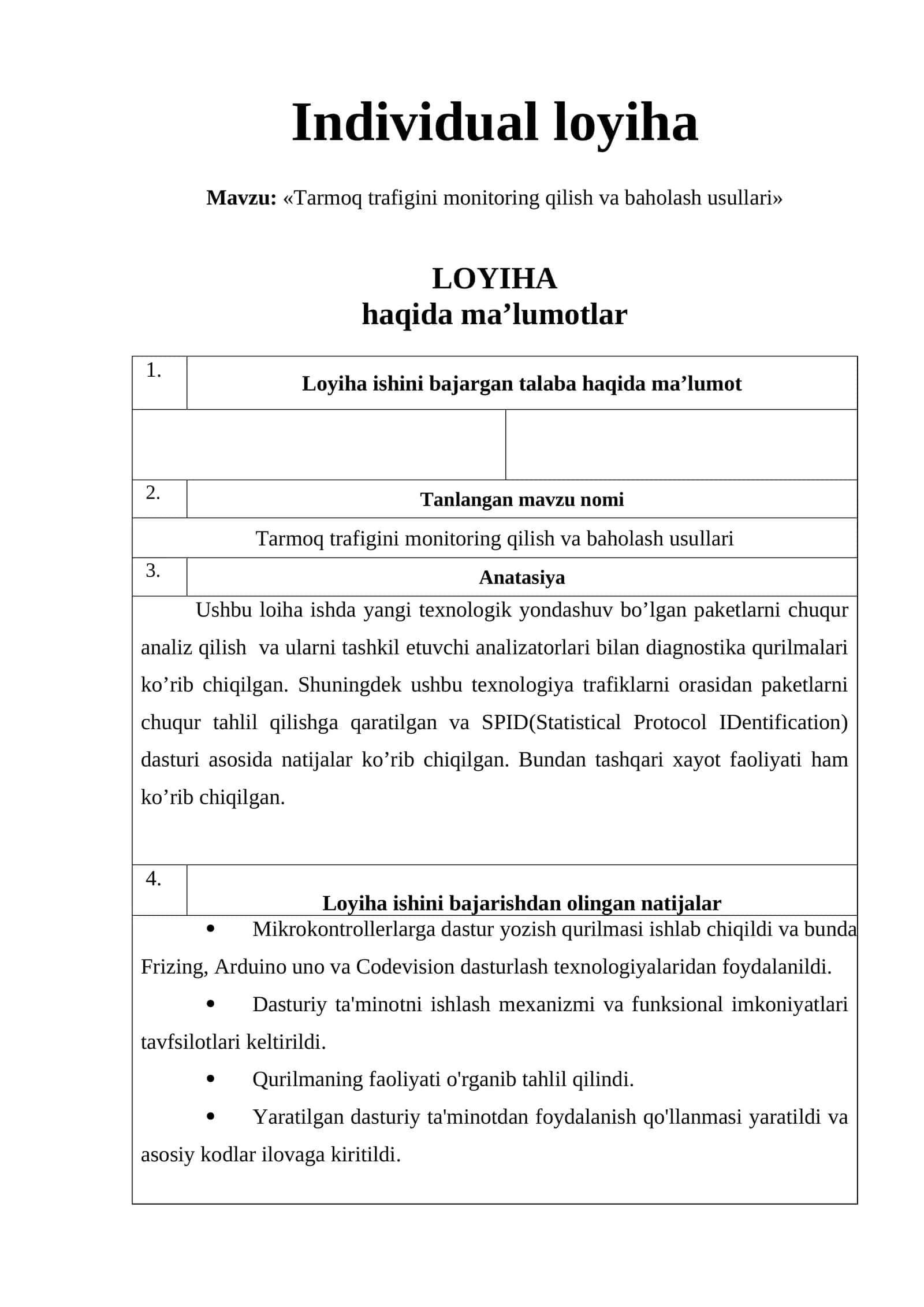 Tarmoq trafigini monitoring qilish va baholash usullari 1