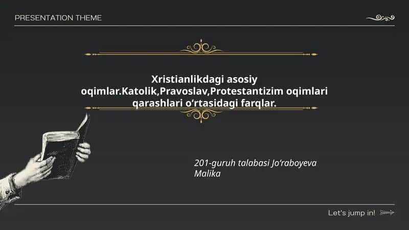Xristianlikdagi asosiy oqimlar 1