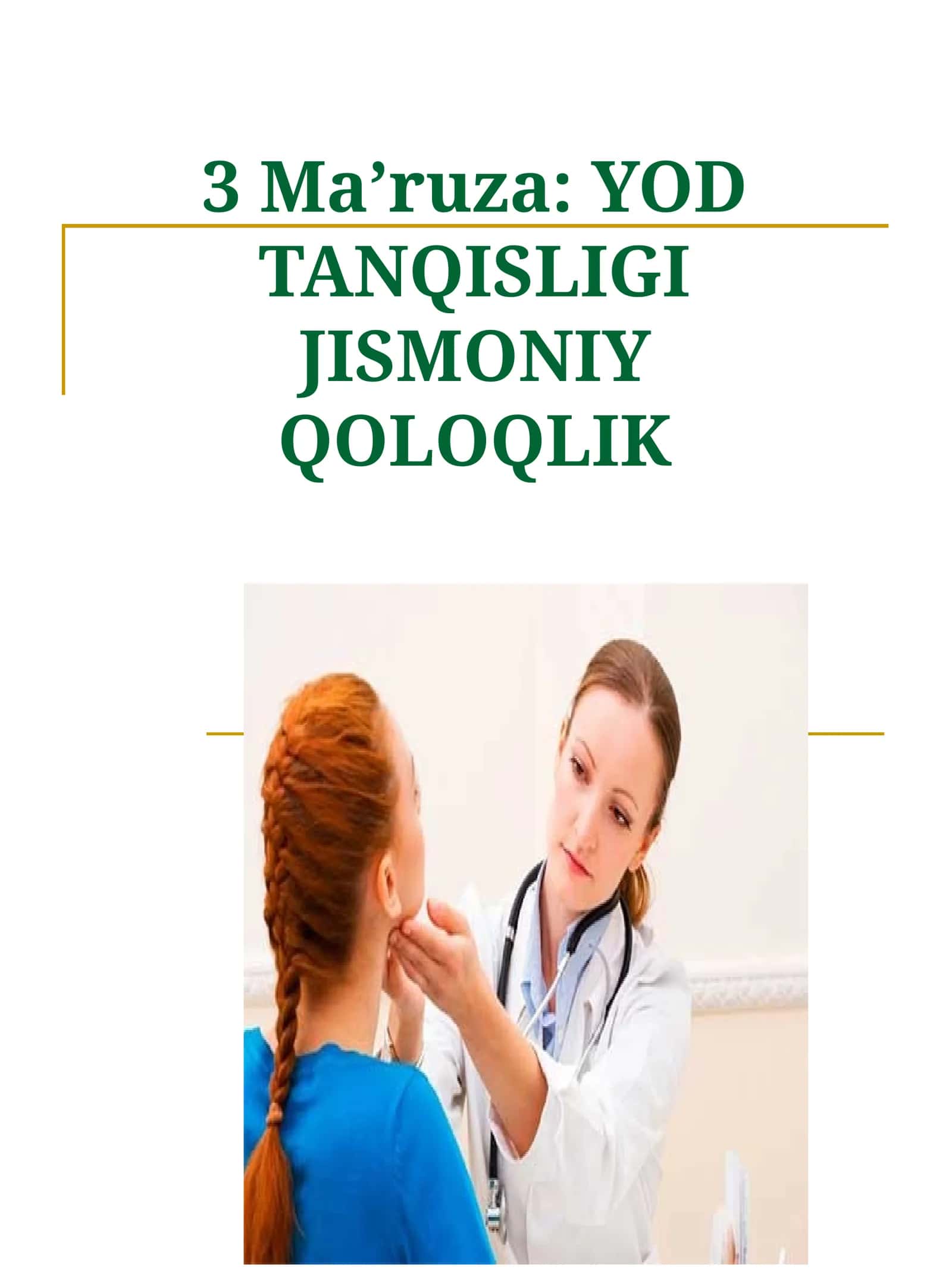 YOD TANQISLIGIJISMONIY QOLOQLIK 1