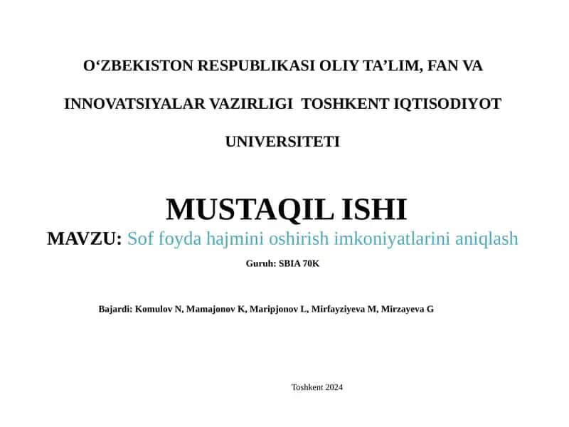 Soffoyda hajmini oshirish imkoniyatlarini aniqlash 1