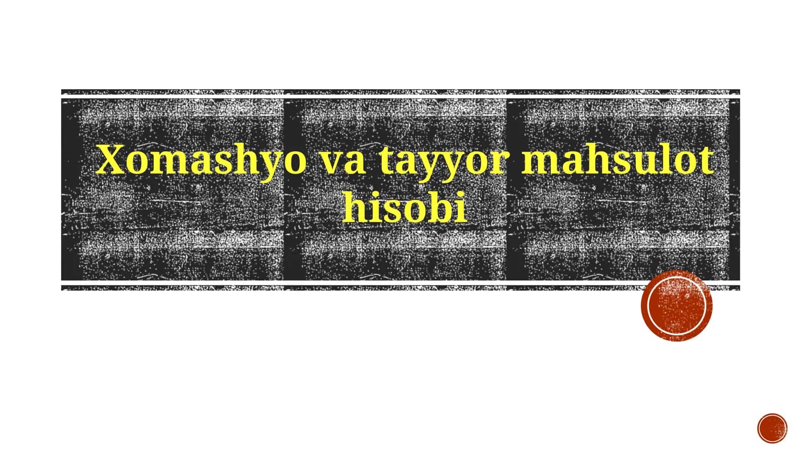 Tayyor Mahsulot Hisobi 1