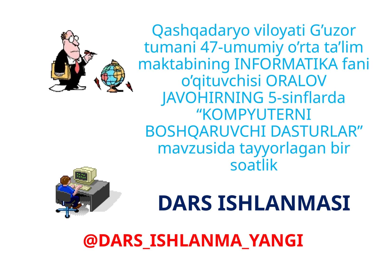 KOMPYUTERNI BOSHQARUVCHI DASTURLAR 1