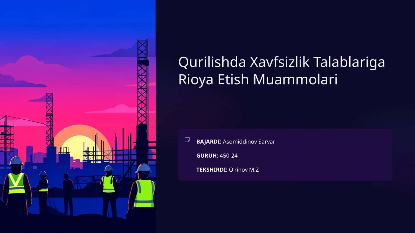 Qurilishda Xavfsizlik Talablariga Rioya Etish Muammolari 1