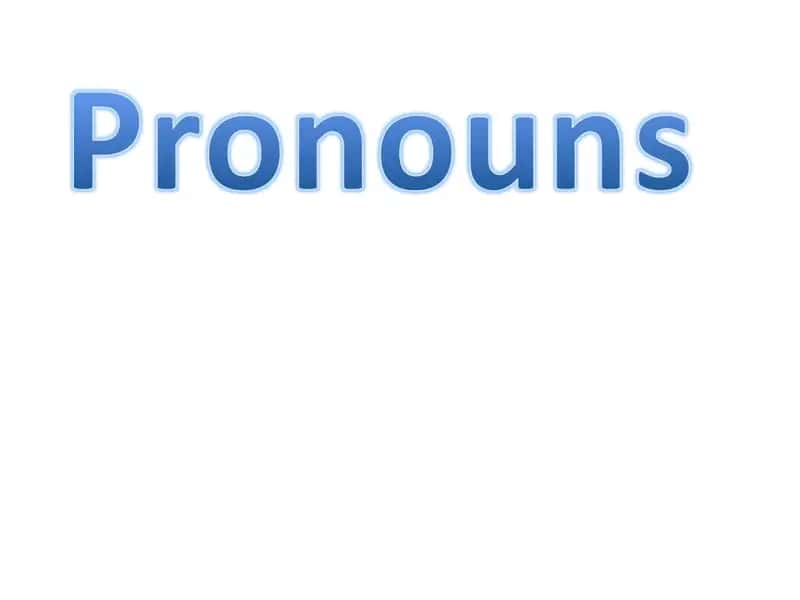 Personal Pronouns 1