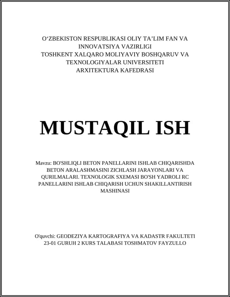 Bo'shliqli beton panellari ishlab chiqarish 1