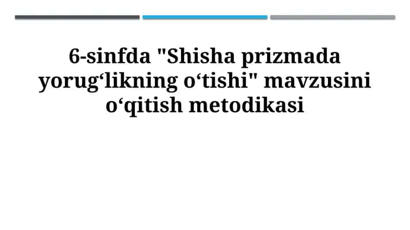 Shisha prizmadan yorugʻlikning oʻtishi 1