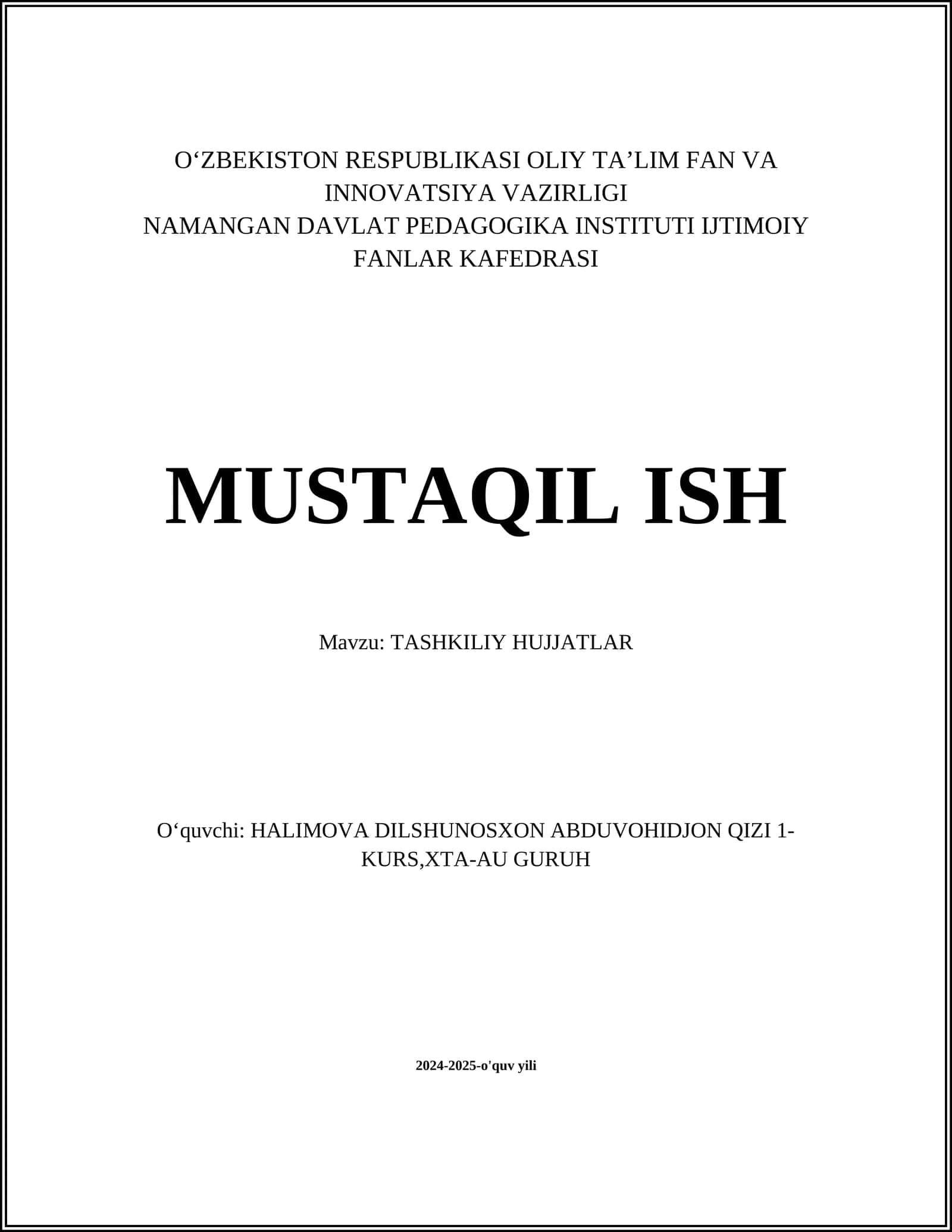 TASHKILIY HUJJATLAR 1