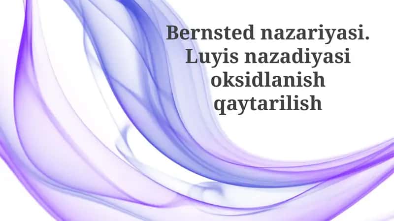 Lewis kislotalari va asoslari 1